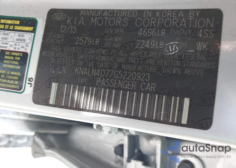 2016 Kia Cadenza Premium from USA, damaged, VIN KNALN4D77G5220923